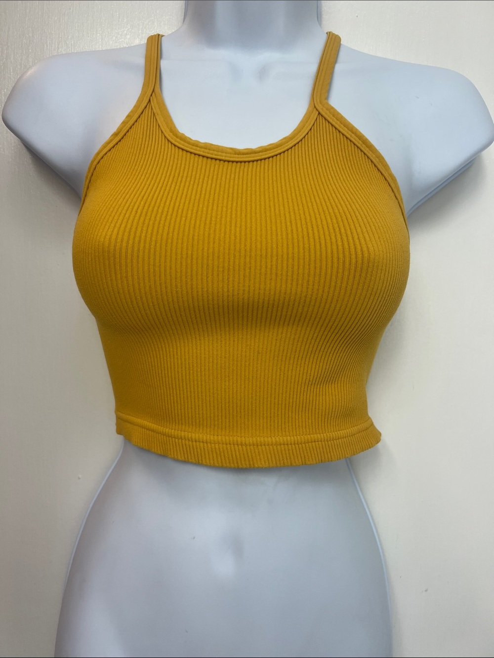 FP Movement by Free People Happiness Runs Crop Tank XS/S,  Gold/ Yellow color